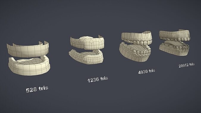 Human Parts Collection Low-poly 3D model 6