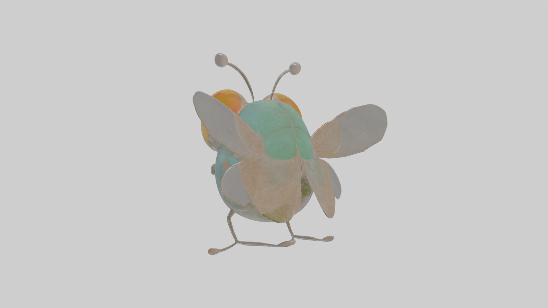 Cartoon Fly Low-poly 3D model_1