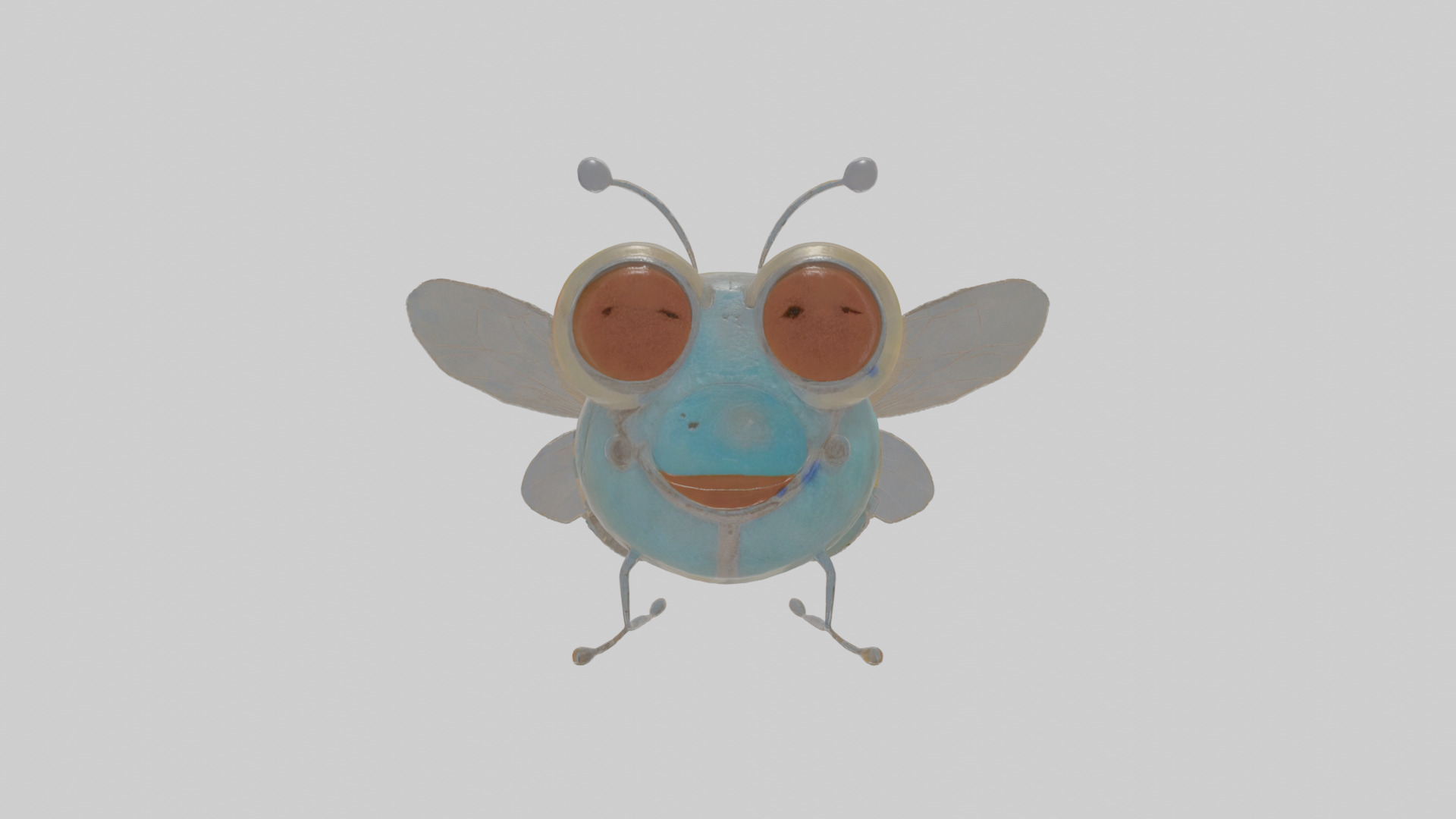 Cartoon Fly Low-poly 3D model_13