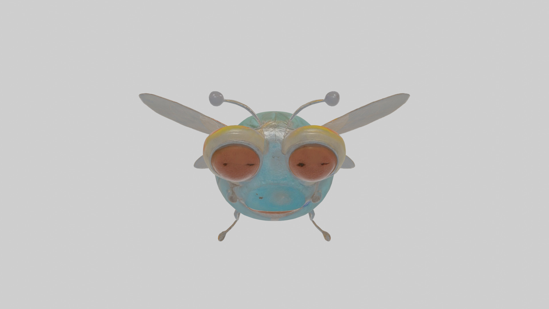 Cartoon Fly Low-poly 3D model_25