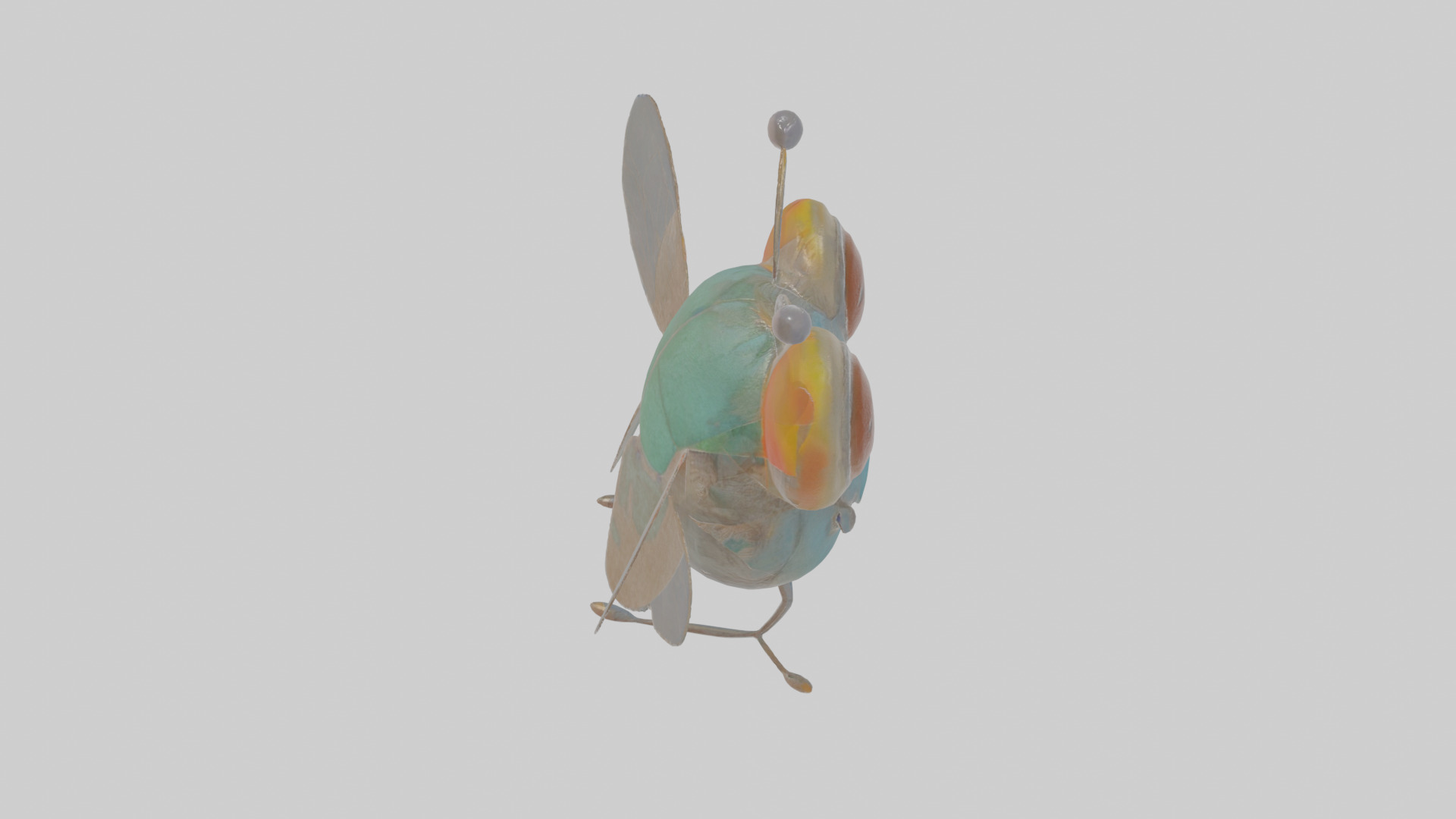 Cartoon Fly Low-poly 3D model_28