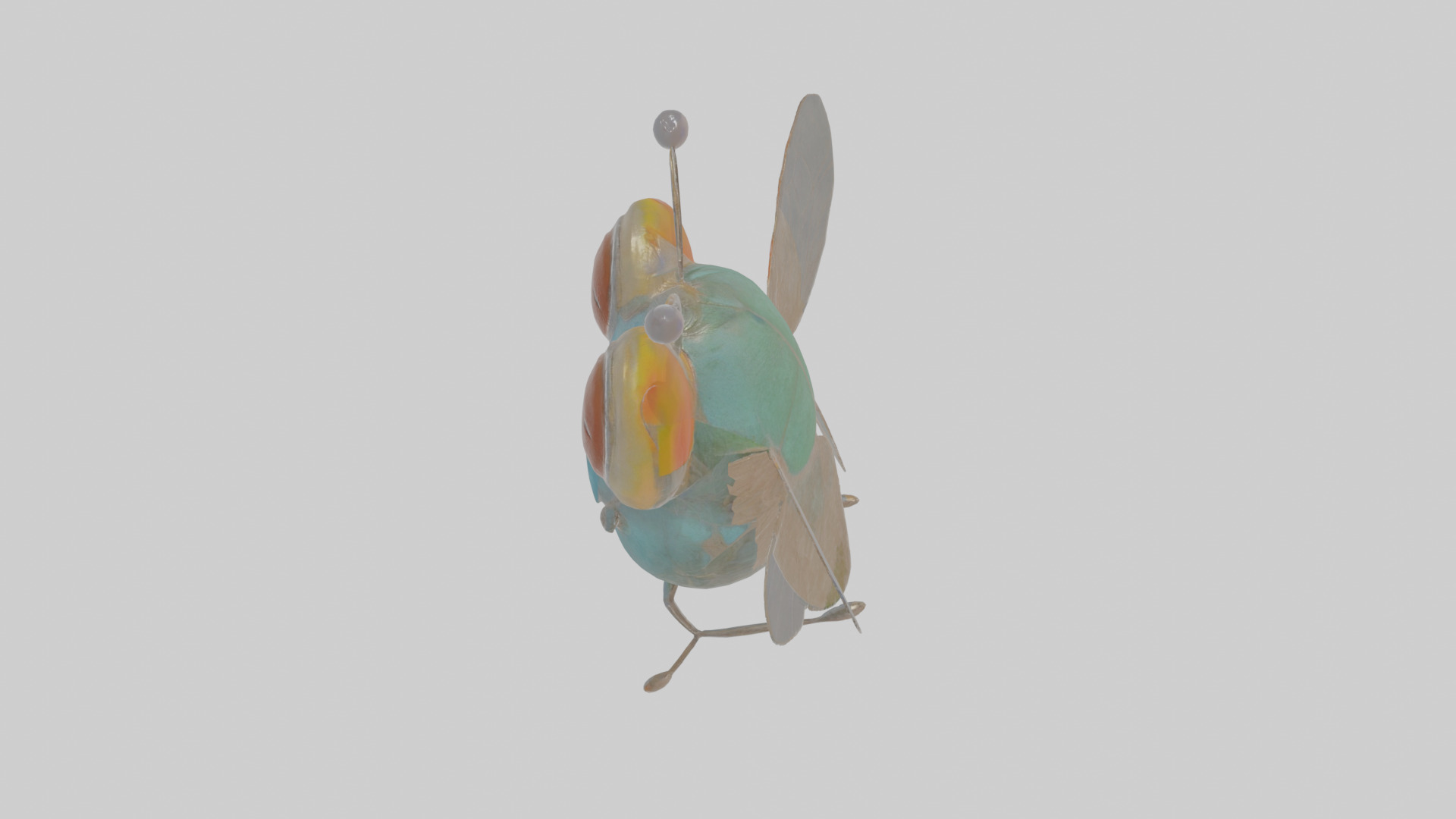 Cartoon Fly Low-poly 3D model_26