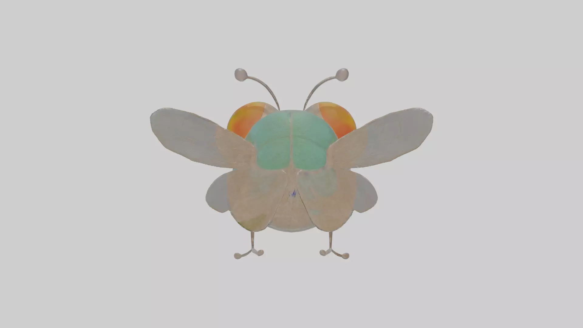 Cartoon Fly Low-poly 3D model_0