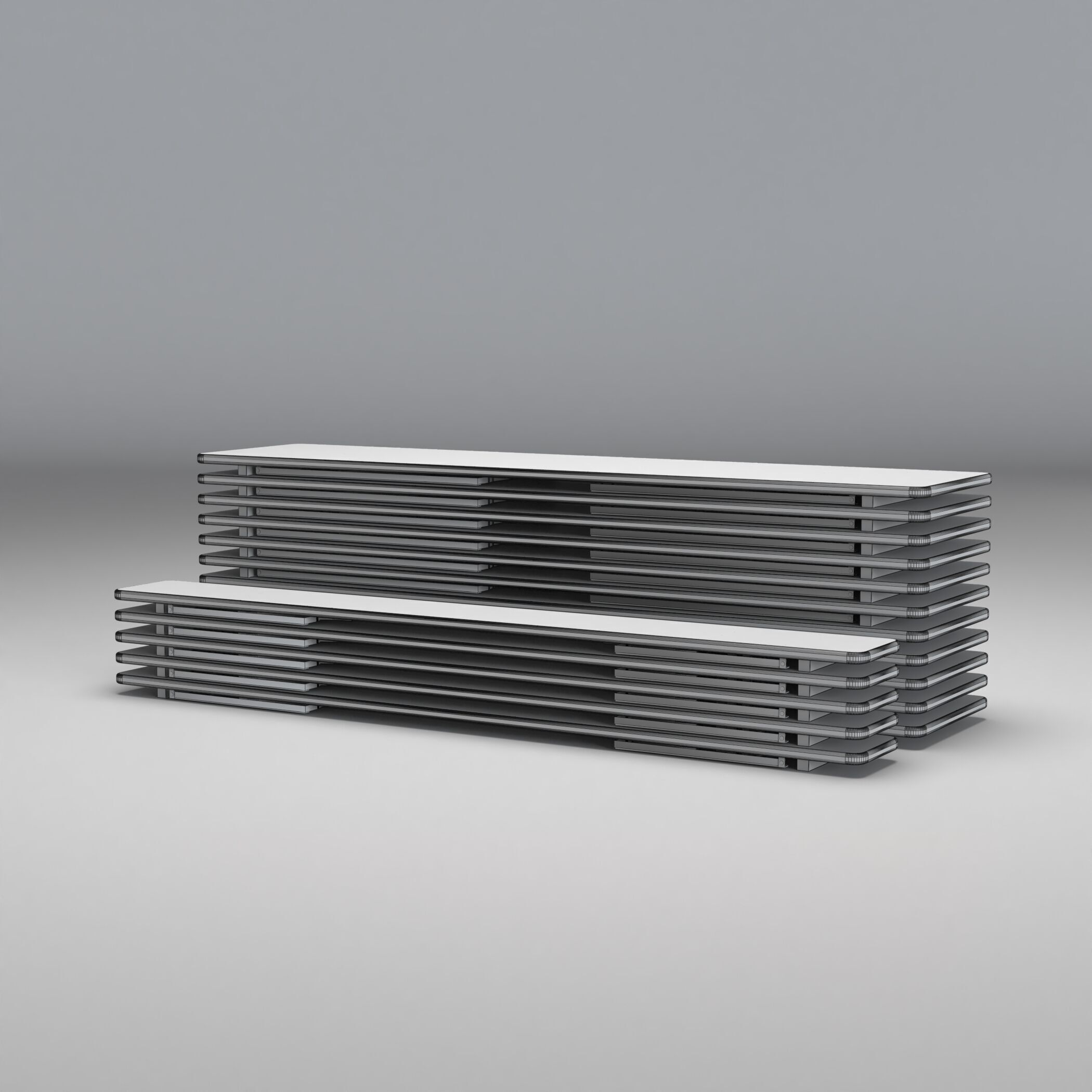 Beer Fest Oktoberfest Style Bench and Table Set 3D Model 3D model_7