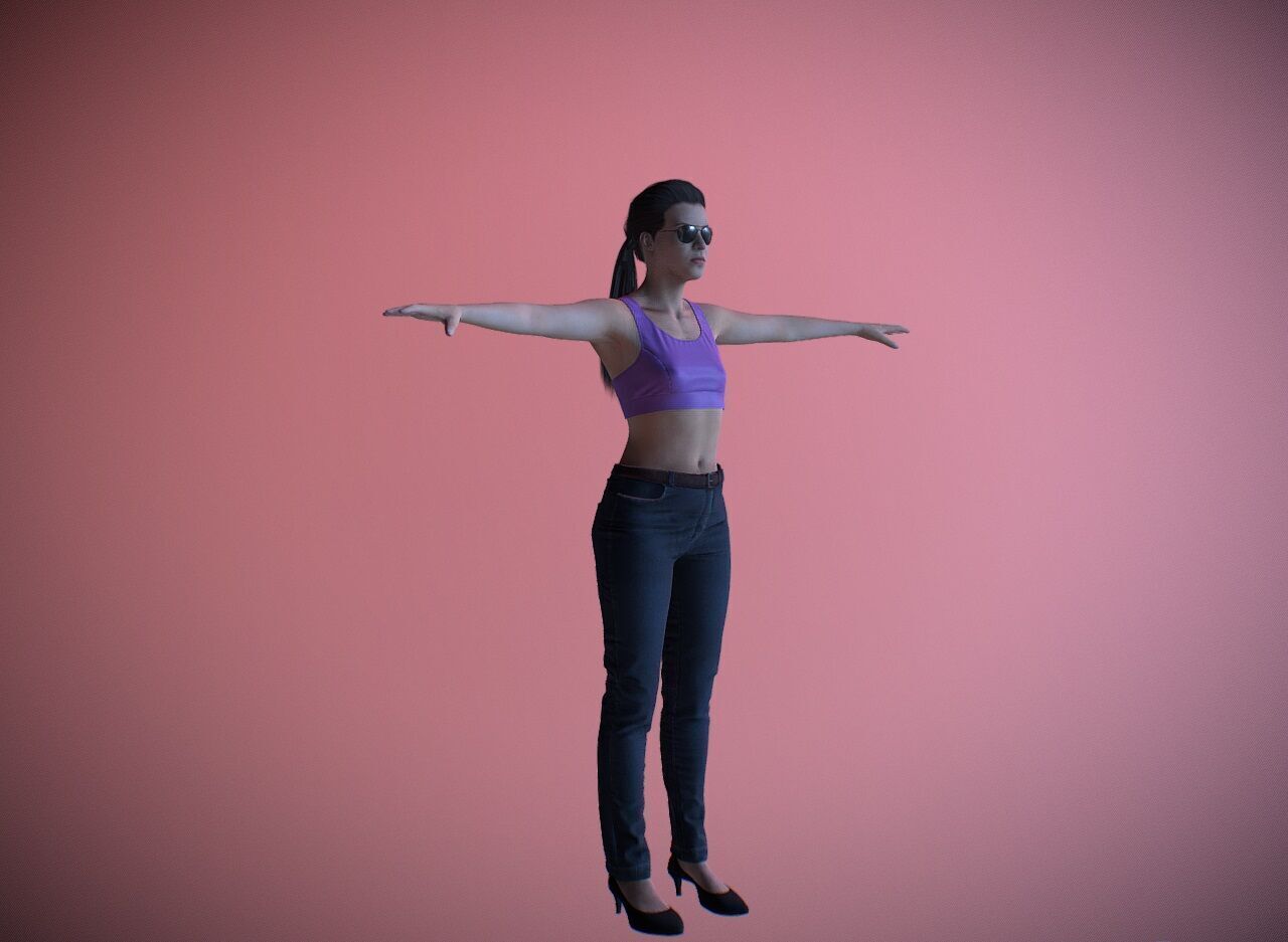 Realistic GTA VI Lucia Caminos Character 3D Model 3D model_4