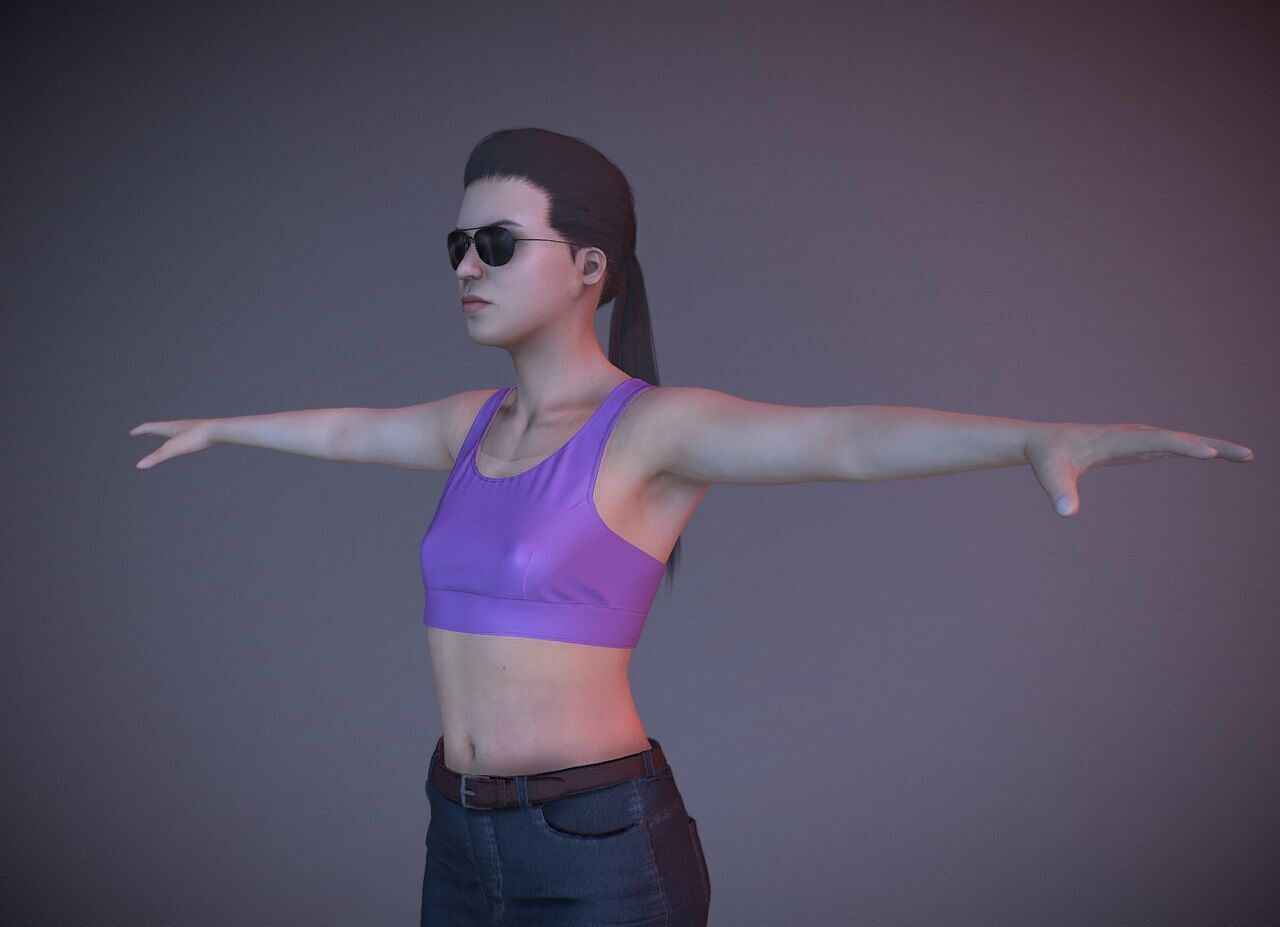 Realistic GTA VI Lucia Caminos Character 3D Model 3D model_1