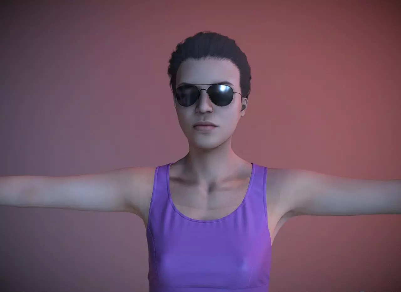 Realistic GTA VI Lucia Caminos Character 3D Model 3D model_0
