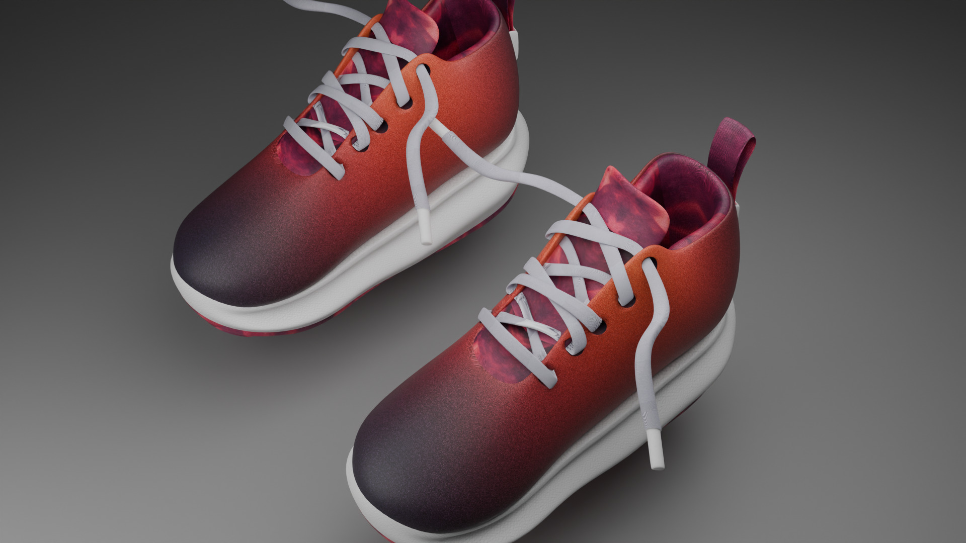 Kiddo Blaze Sneakers Low-poly 3D model_9