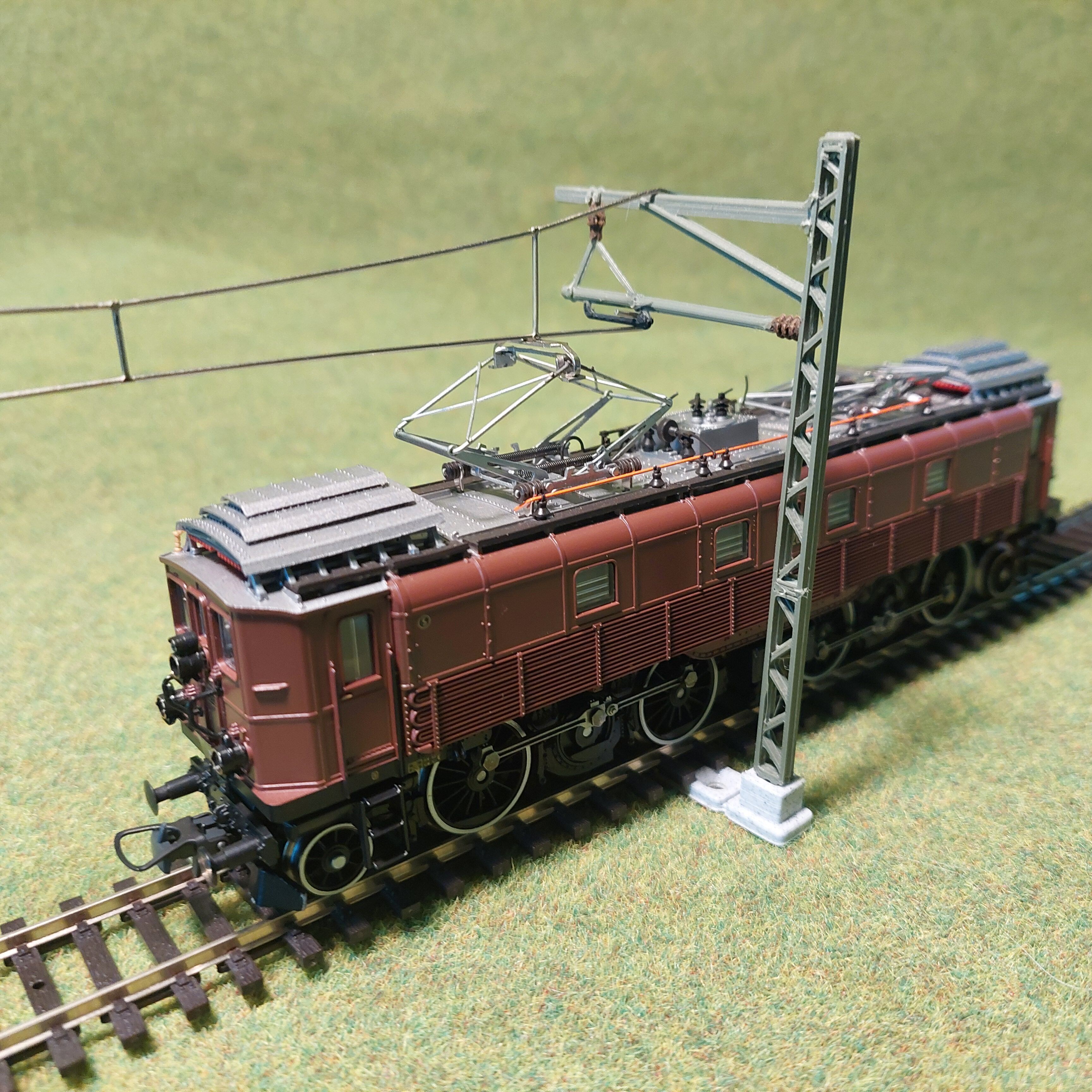 H0 scale Catenery Poles Set Type A1 to A8 - FDM 3D print model_2