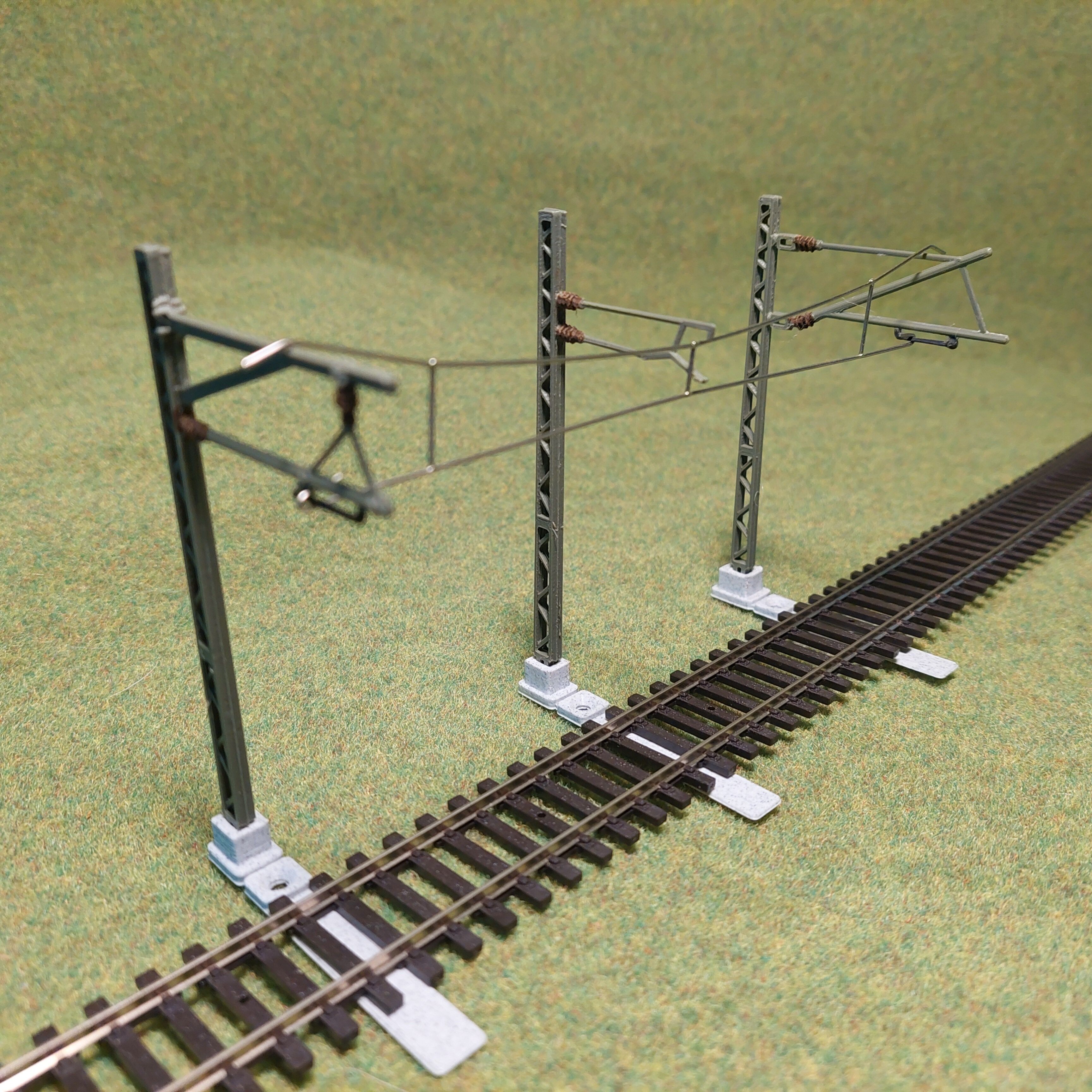 H0 scale Catenery Poles Set Type A1 to A8 - FDM 3D print model_7