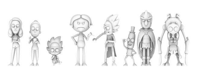 Rick and Morty 3D printed model 3D print model