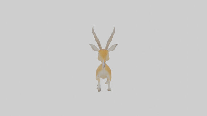 Cartoon Gazelle Low-poly 3D model