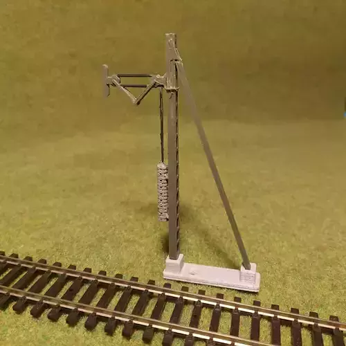 H0 scale Catenery Tension Pole End Type A10 - FDM 3D print model