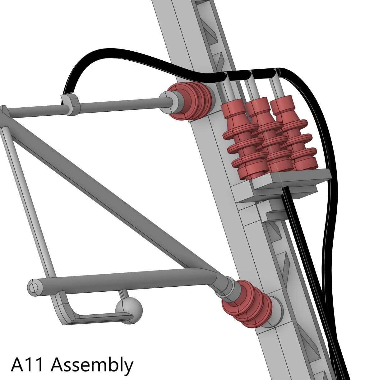 H0 scale Catenery Power Pole Type A11 - FDM 3D print model_6