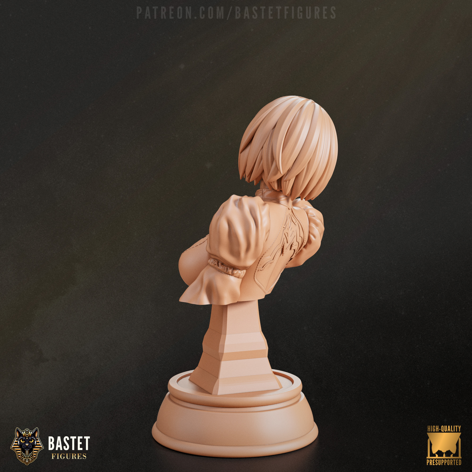 2B Bust I NieR Automata 3D print model_2