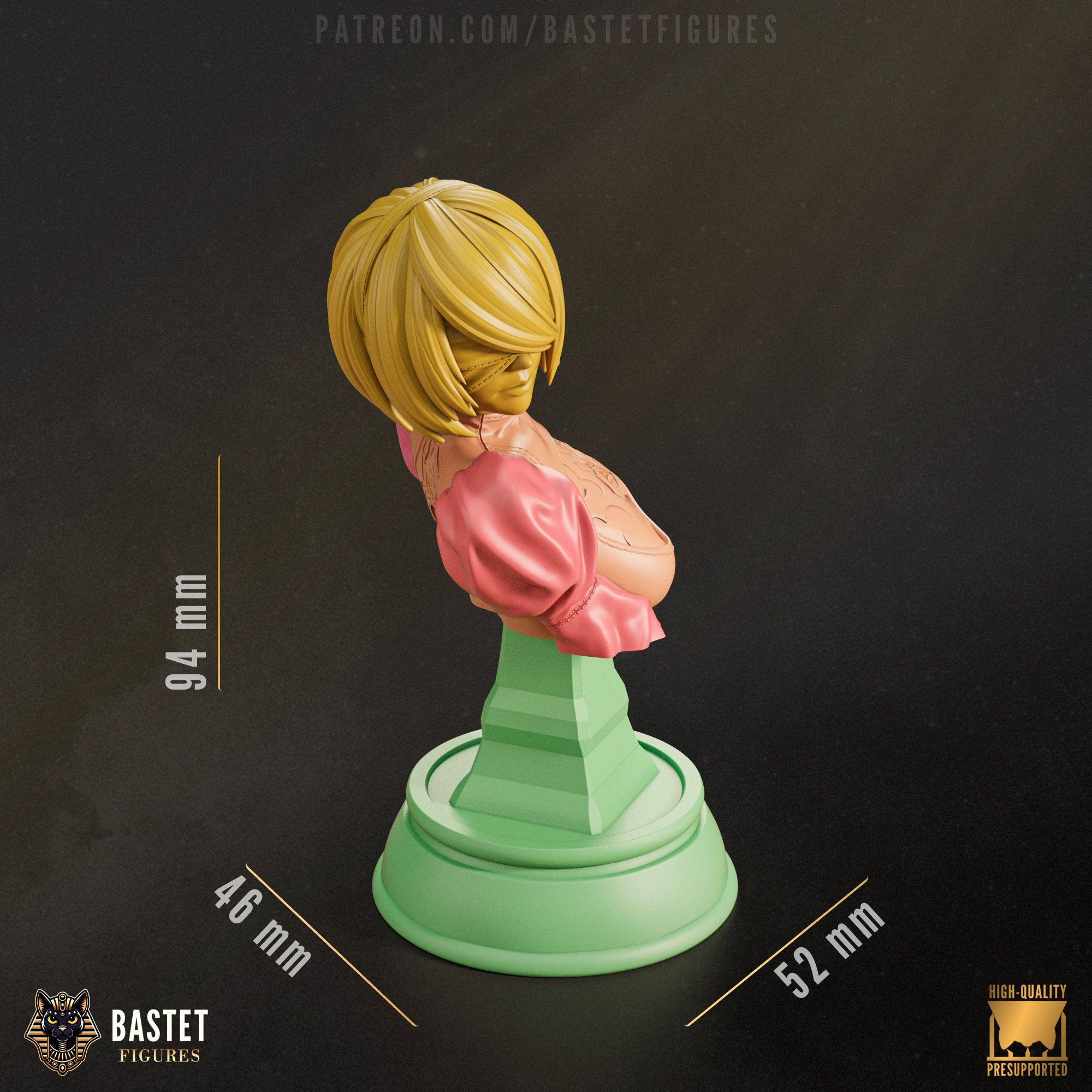 2B Bust I NieR Automata 3D print model_4