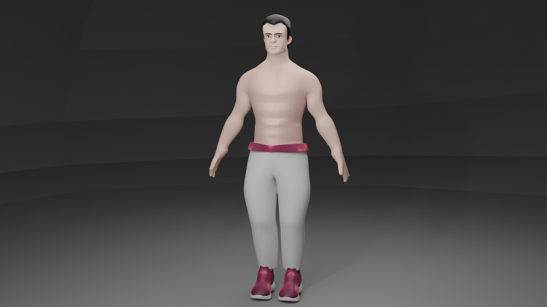 Base Human Mesh Low-poly 3D model_1