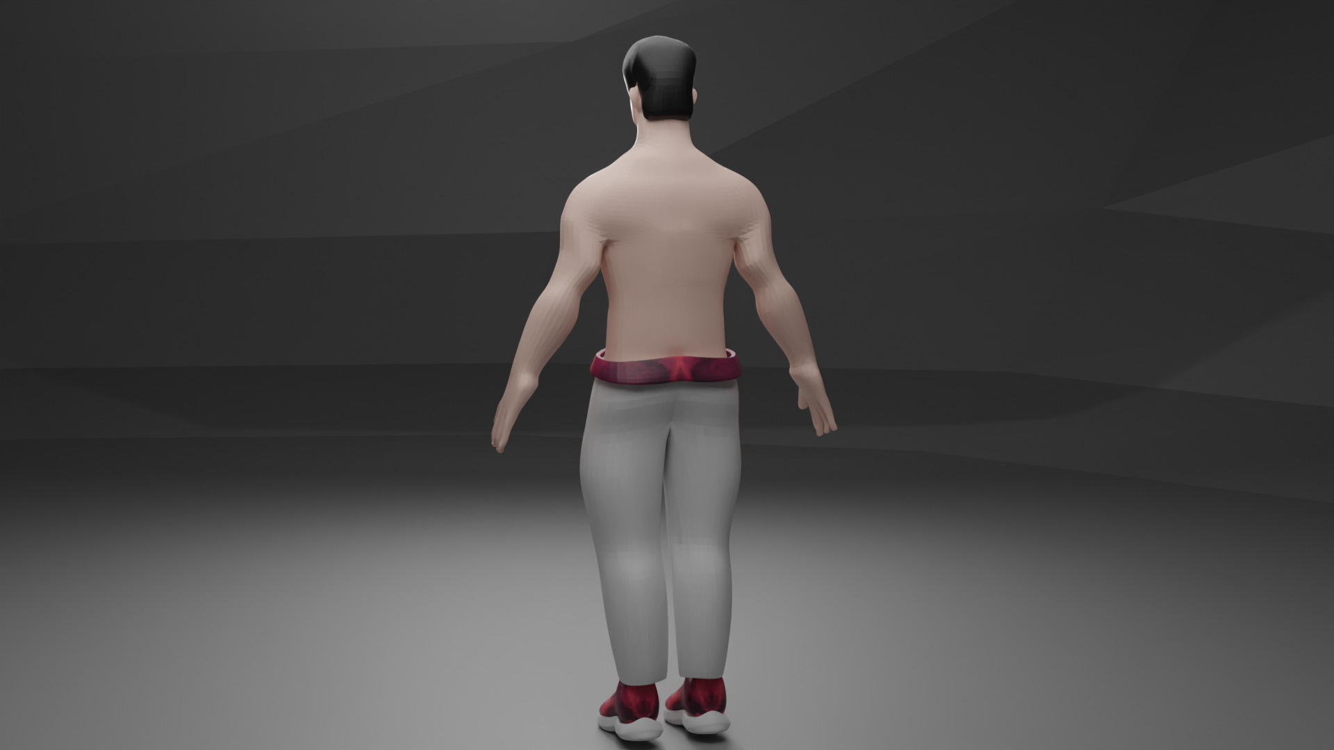 Base Human Mesh Low-poly 3D model_4