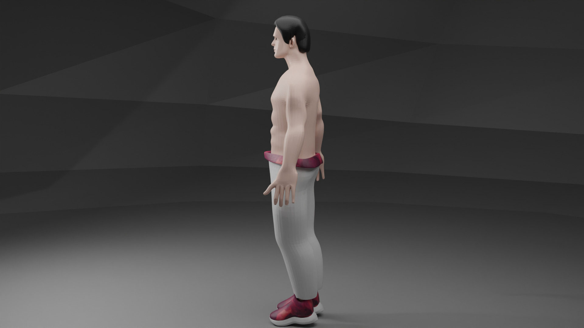 Base Human Mesh Low-poly 3D model_3