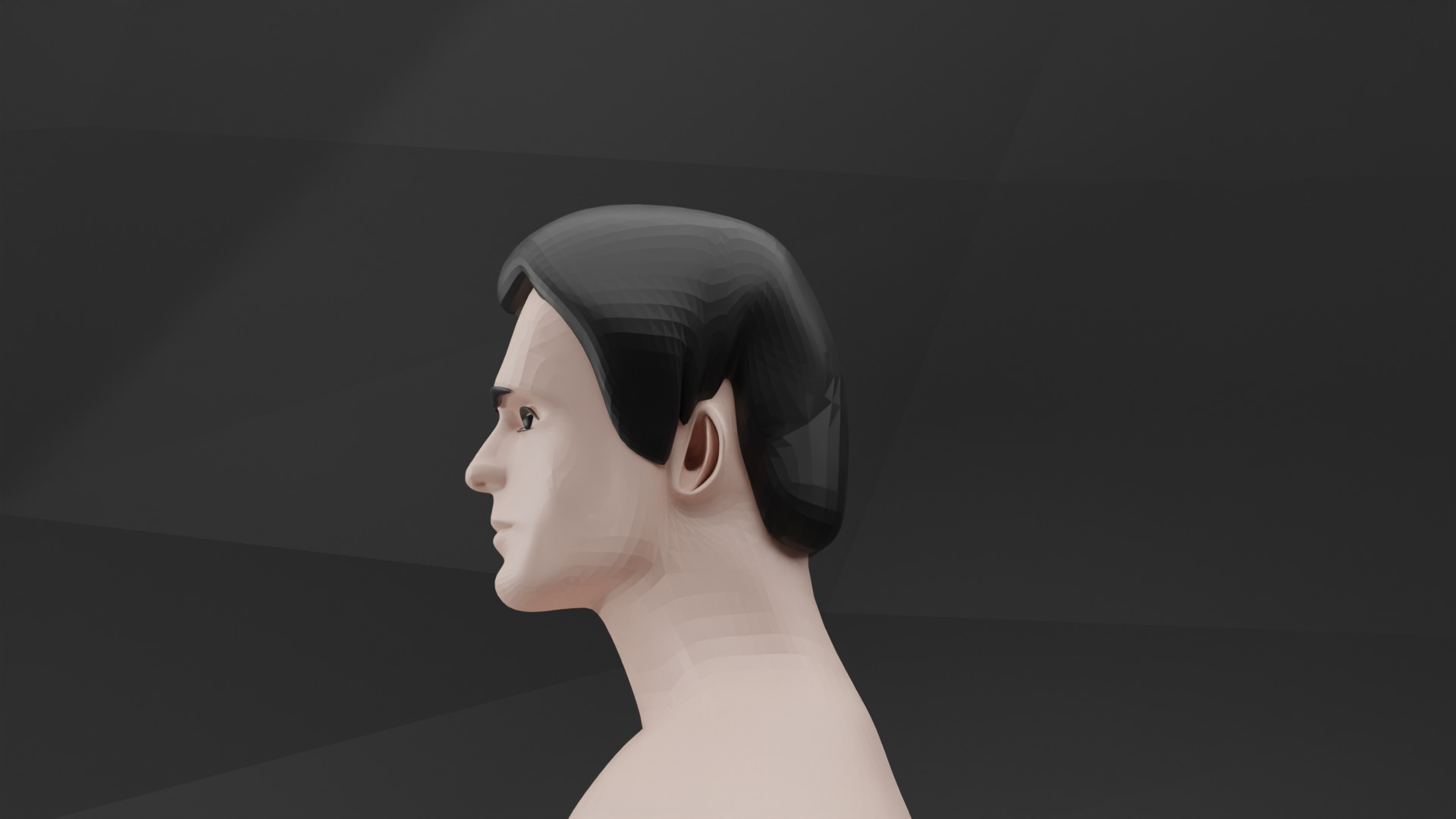 Base Human Mesh Low-poly 3D model_7
