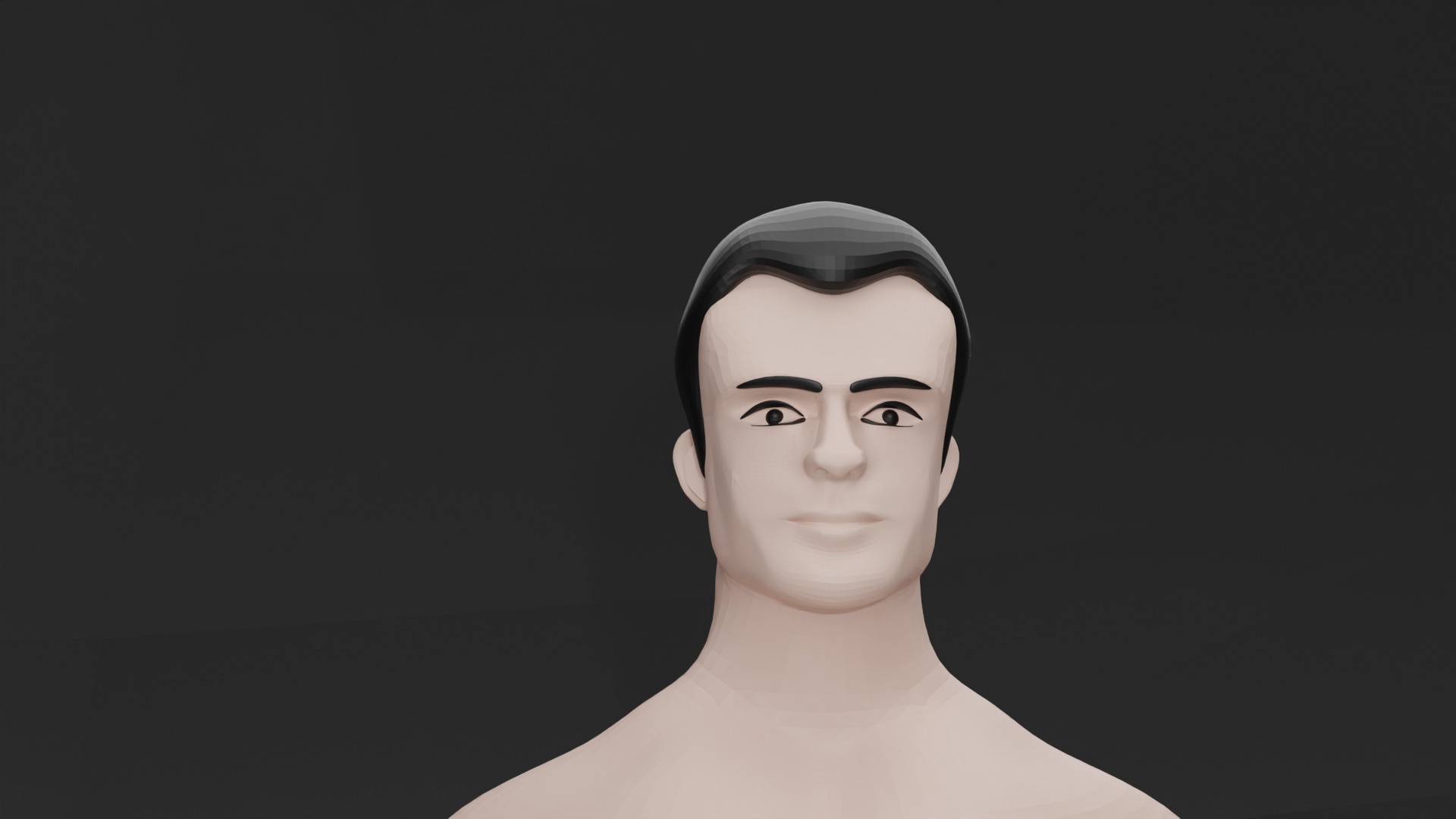 Base Human Mesh Low-poly 3D model_5