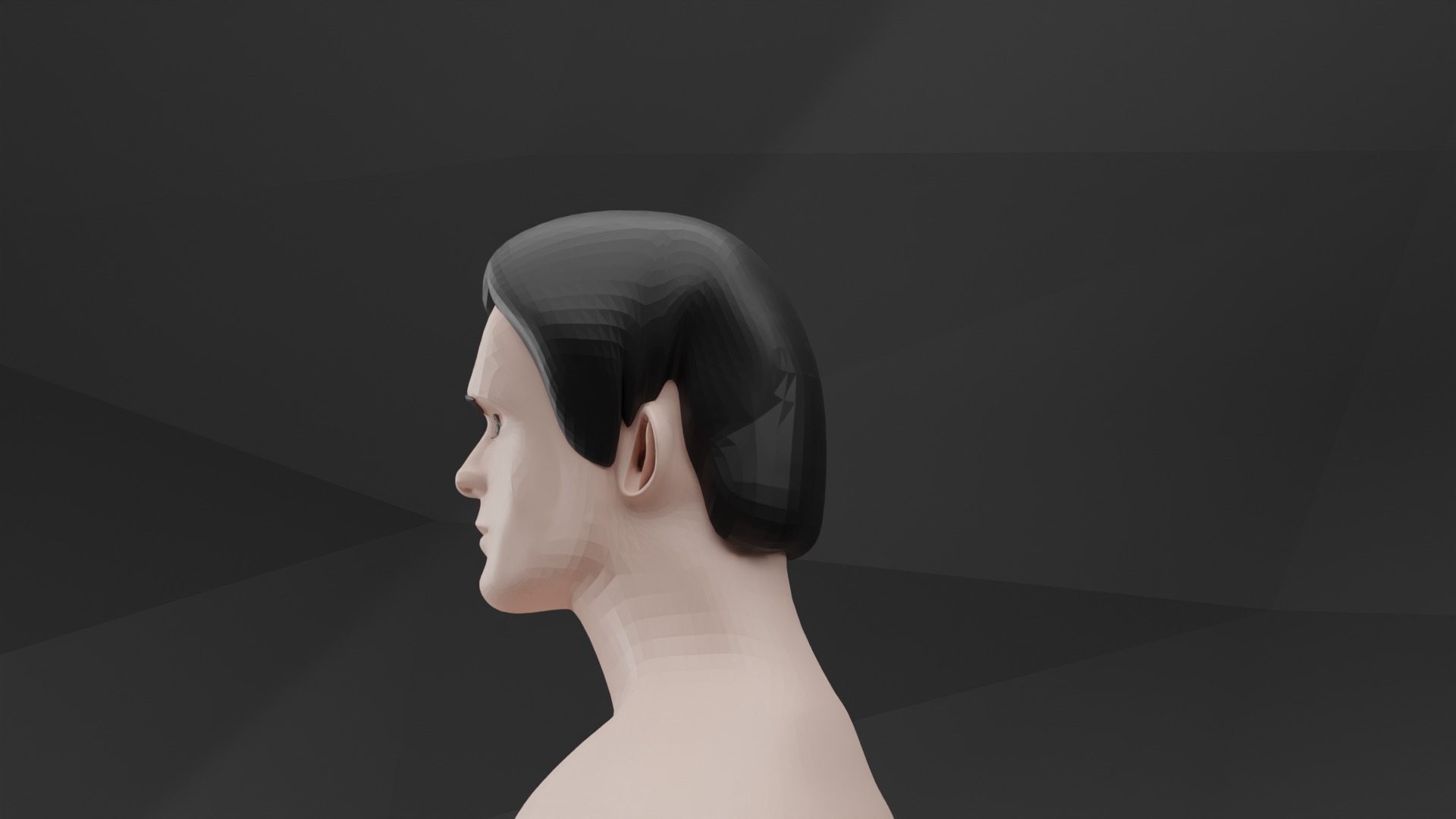 Base Human Mesh Low-poly 3D model_8