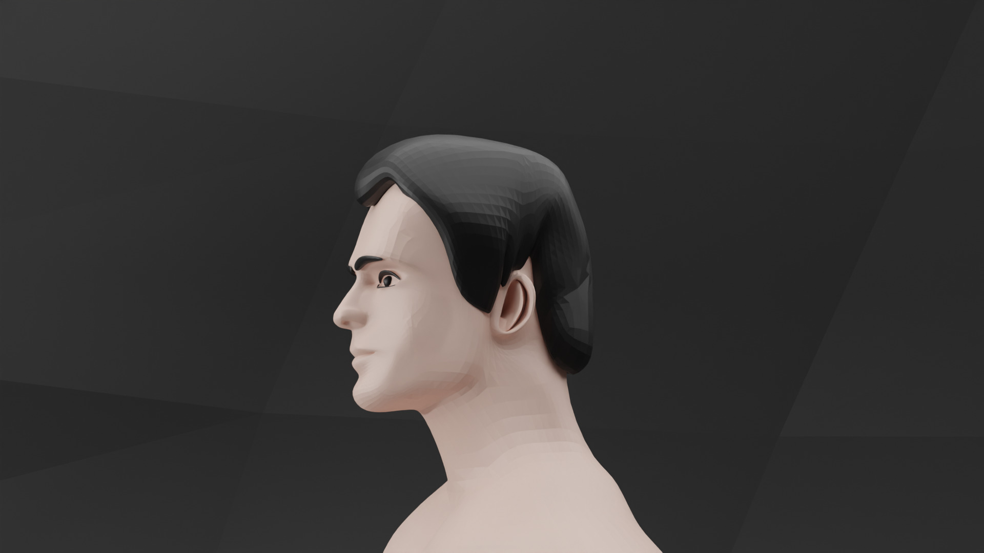 Base Human Mesh Low-poly 3D model_6