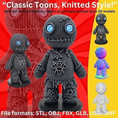 Gothic Voodoo Doll Inspired Figurine 3D model