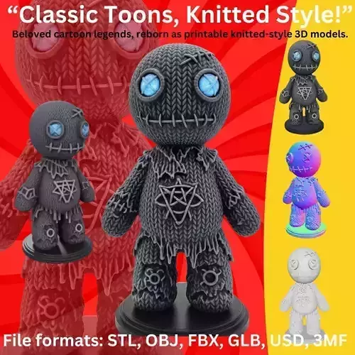 Gothic Voodoo Doll Inspired Figurine 3D model