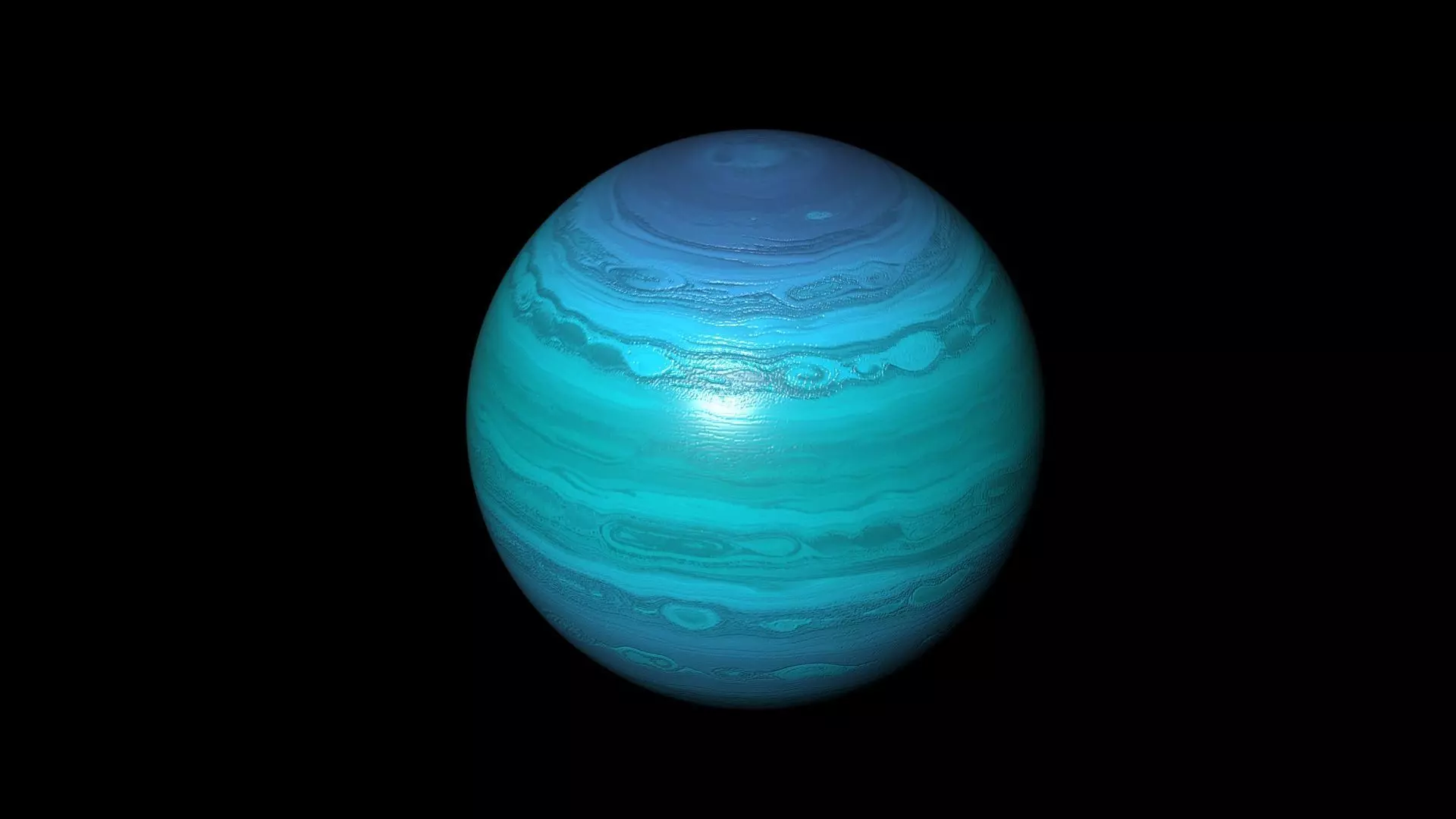 Blue Gas Giant 3D model_0