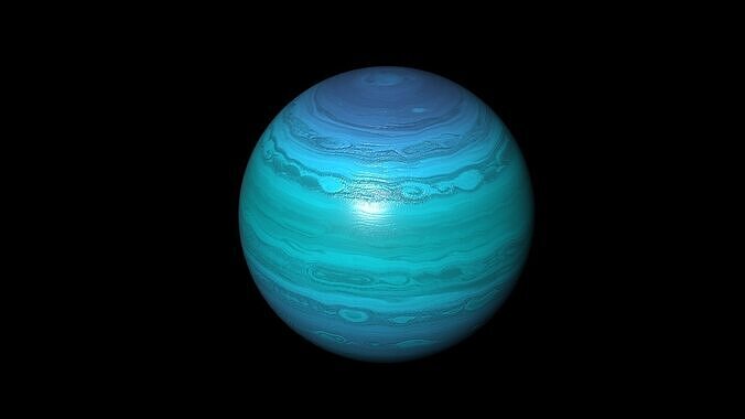 Blue Gas Giant 3D model