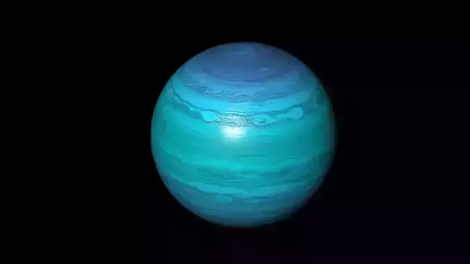 Blue Gas Giant 3D model