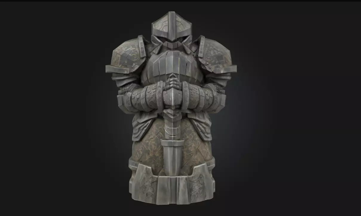 Stone Sentinel  Eternal Guardian of Ancient Grounds 3D model_0