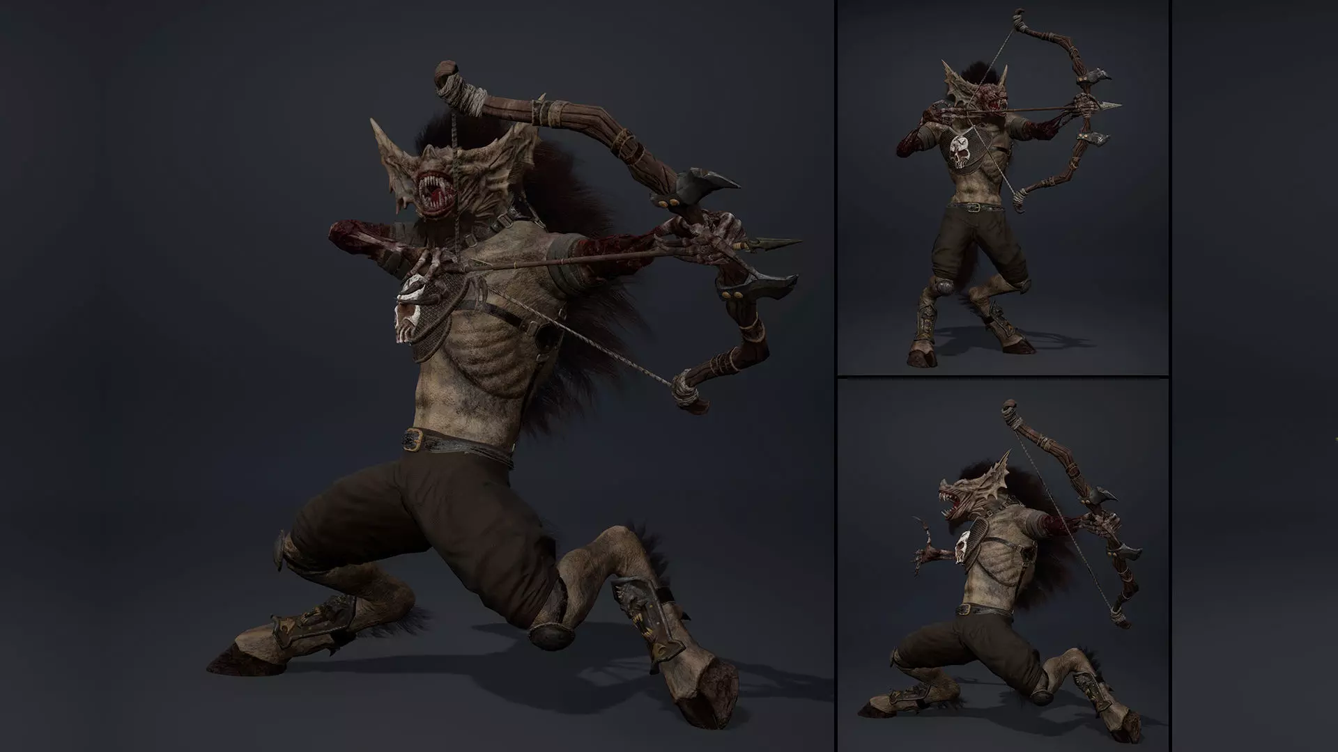 Ember Archer Damaged Low-poly 3D model