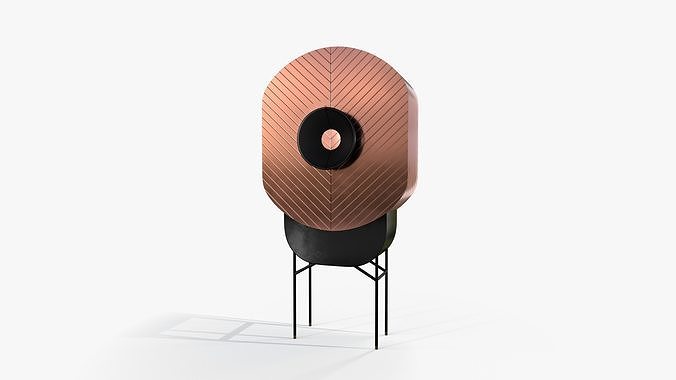 Cupboard Bar Copper Low-poly 3D model