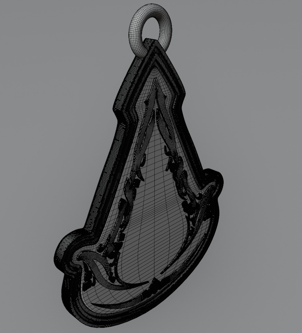 Assassins creed mirage pendant 3D model for 3D print 3D print model_9