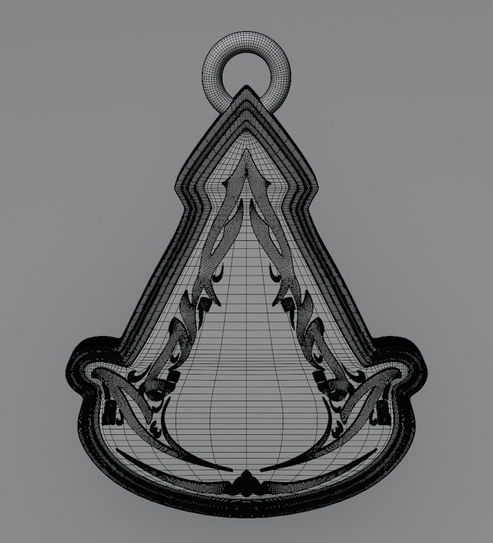Assassins creed mirage pendant 3D model for 3D print 3D print model_10