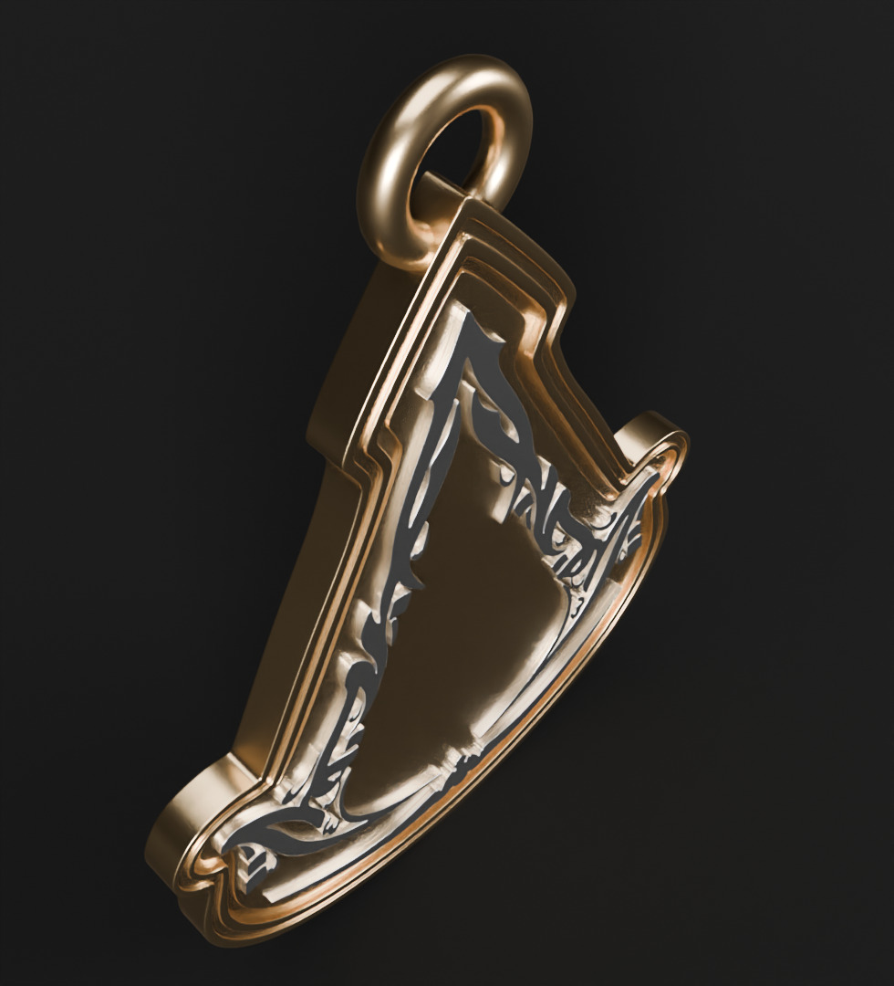 Assassins creed mirage pendant 3D model for 3D print 3D print model_6
