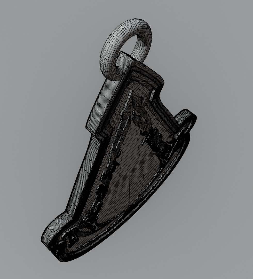 Assassins creed mirage pendant 3D model for 3D print 3D print model_18