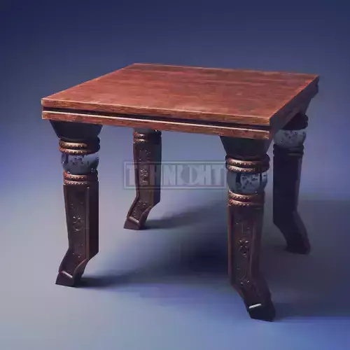 Ornamented Table With Acrylic Spheres
