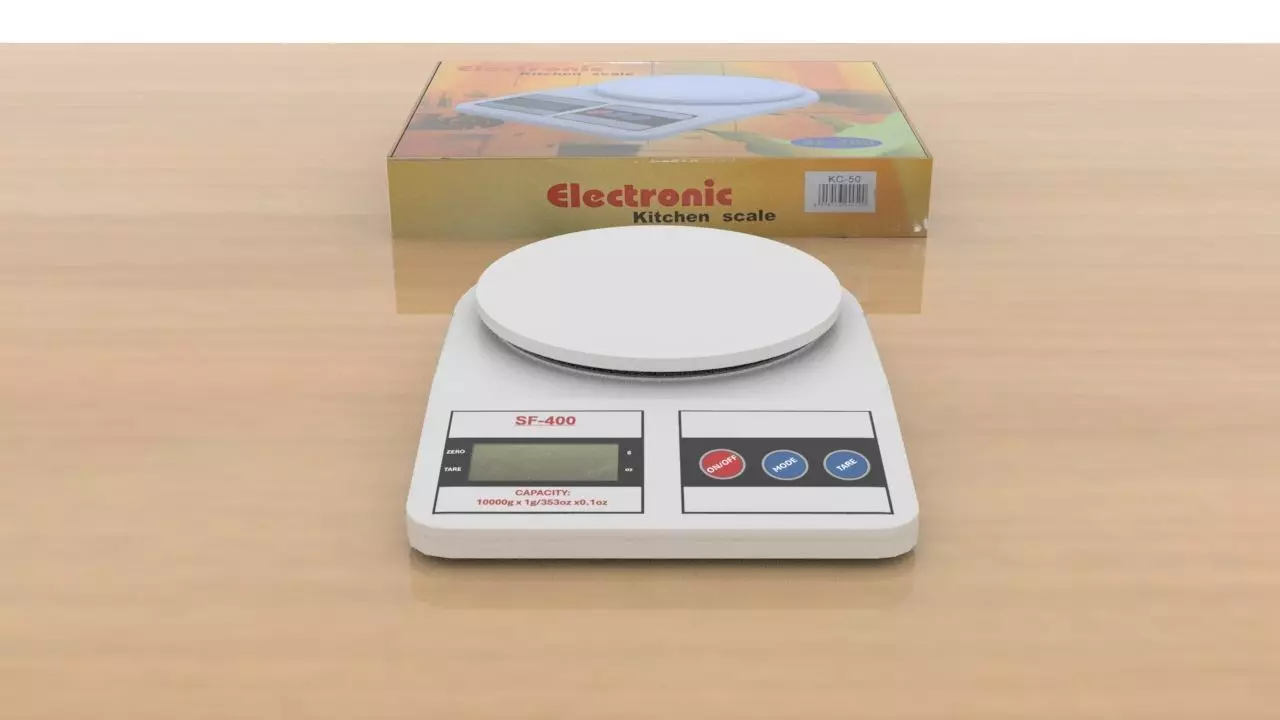 3D Realistic kitchen scale 10kg Free low-poly 3D model