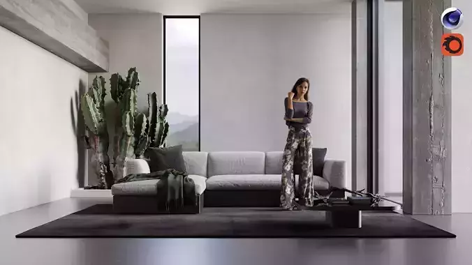 Virtual Location 006 - Cinema 4D Corona scene 3D model 3D model