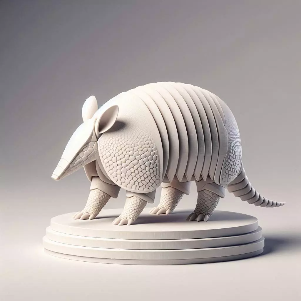 594 Low Poly Armadillo Full Body 3D Model STL 3D print model