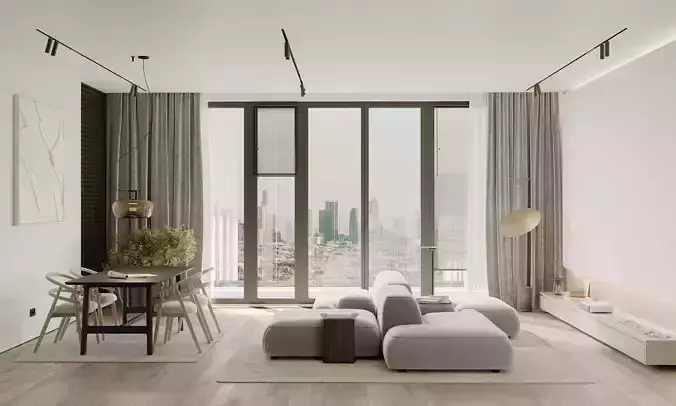 LOS ANGELES APARTMENT - Interior scene - 3d model 3D model
