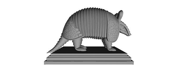 595  Low Poly   Armadillo    Full Body   3D Model 3D print model