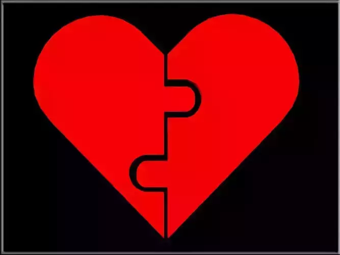 Gigsaw puzzle heart 02