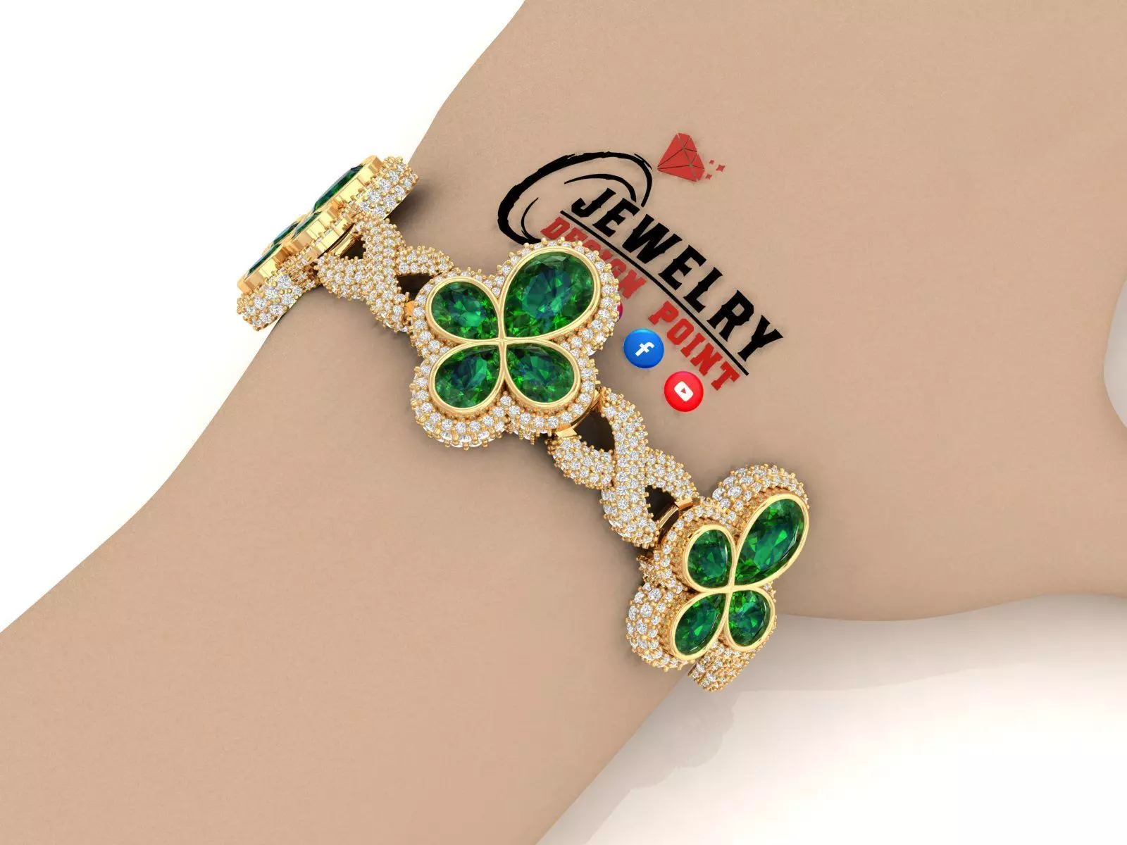 Custom Pear Cross with Infinite Cross Bracelets - Pear Bracelet 3D print model_0