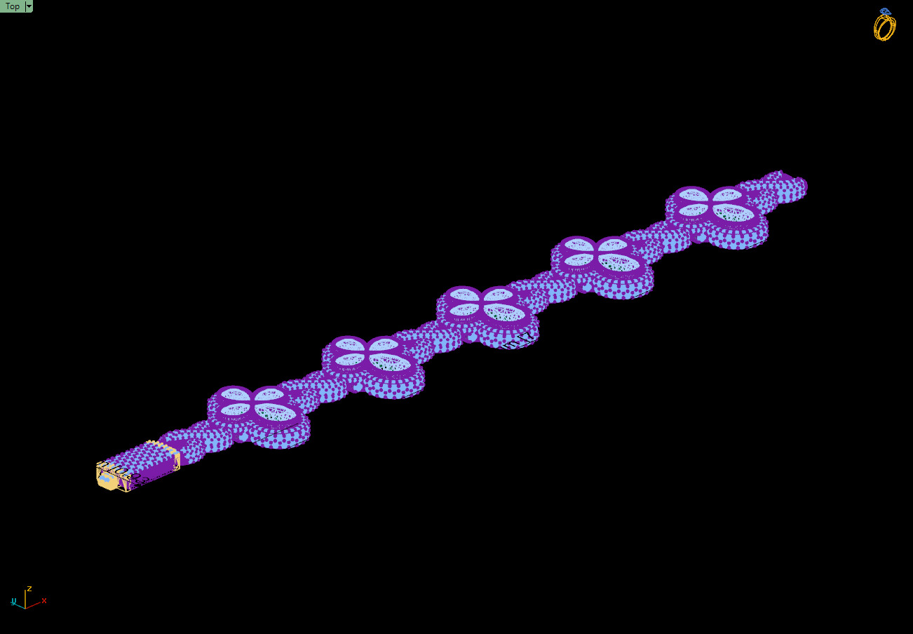 Custom Pear Cross with Infinite Cross Bracelets - Pear Bracelet 3D print model_16