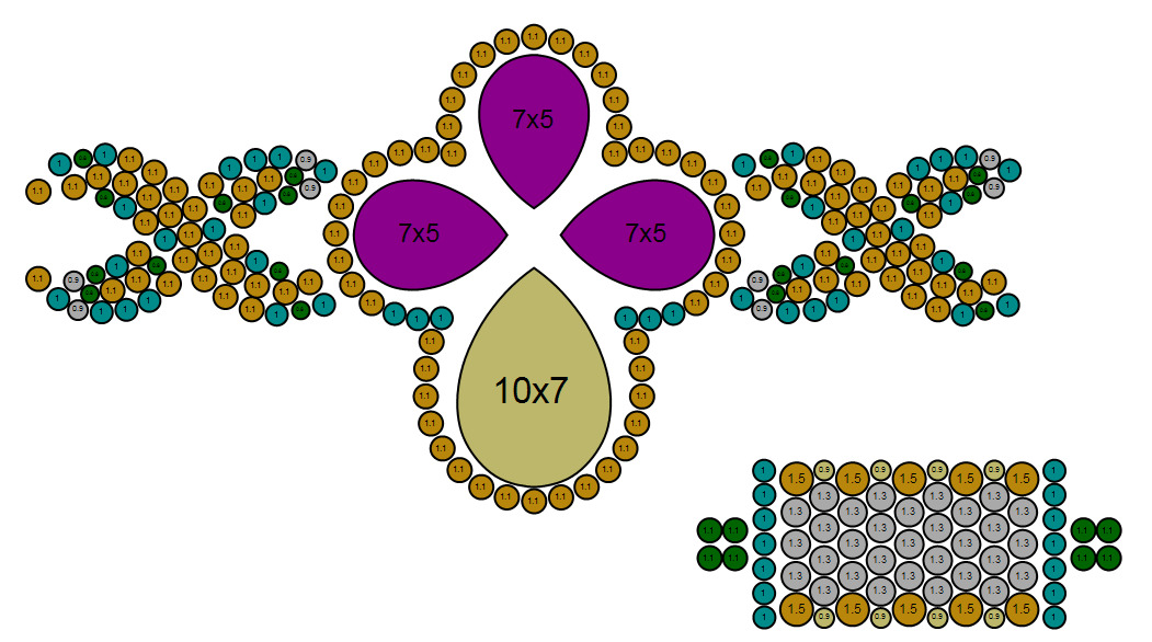 Custom Pear Cross with Infinite Cross Bracelets - Pear Bracelet 3D print model_19