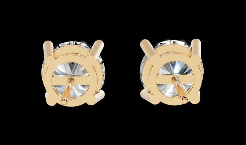 Classic Studs Earring Collection up to 3ct 3D print model_3